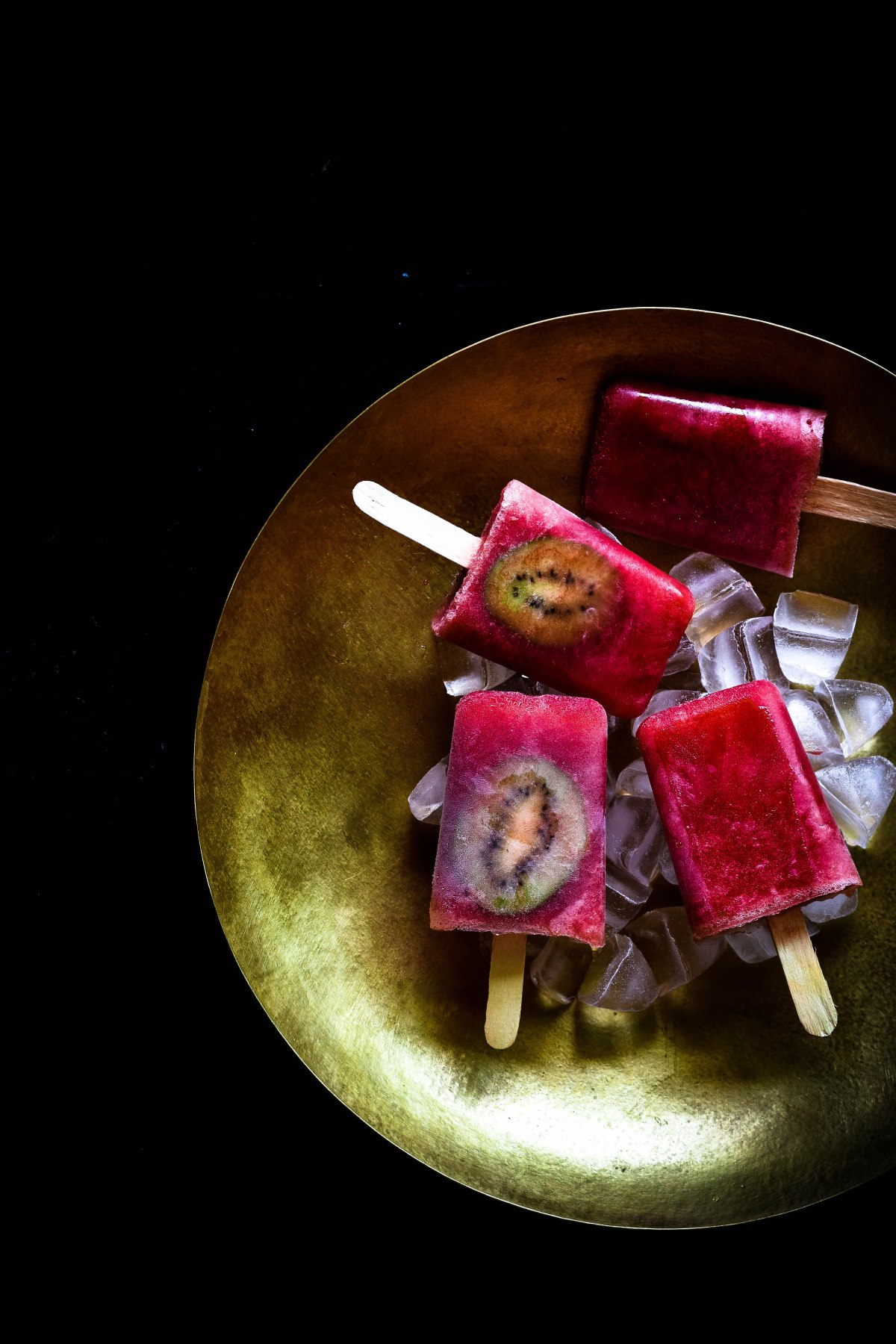 Rose water, Watermelon and Kiwi Popsicles